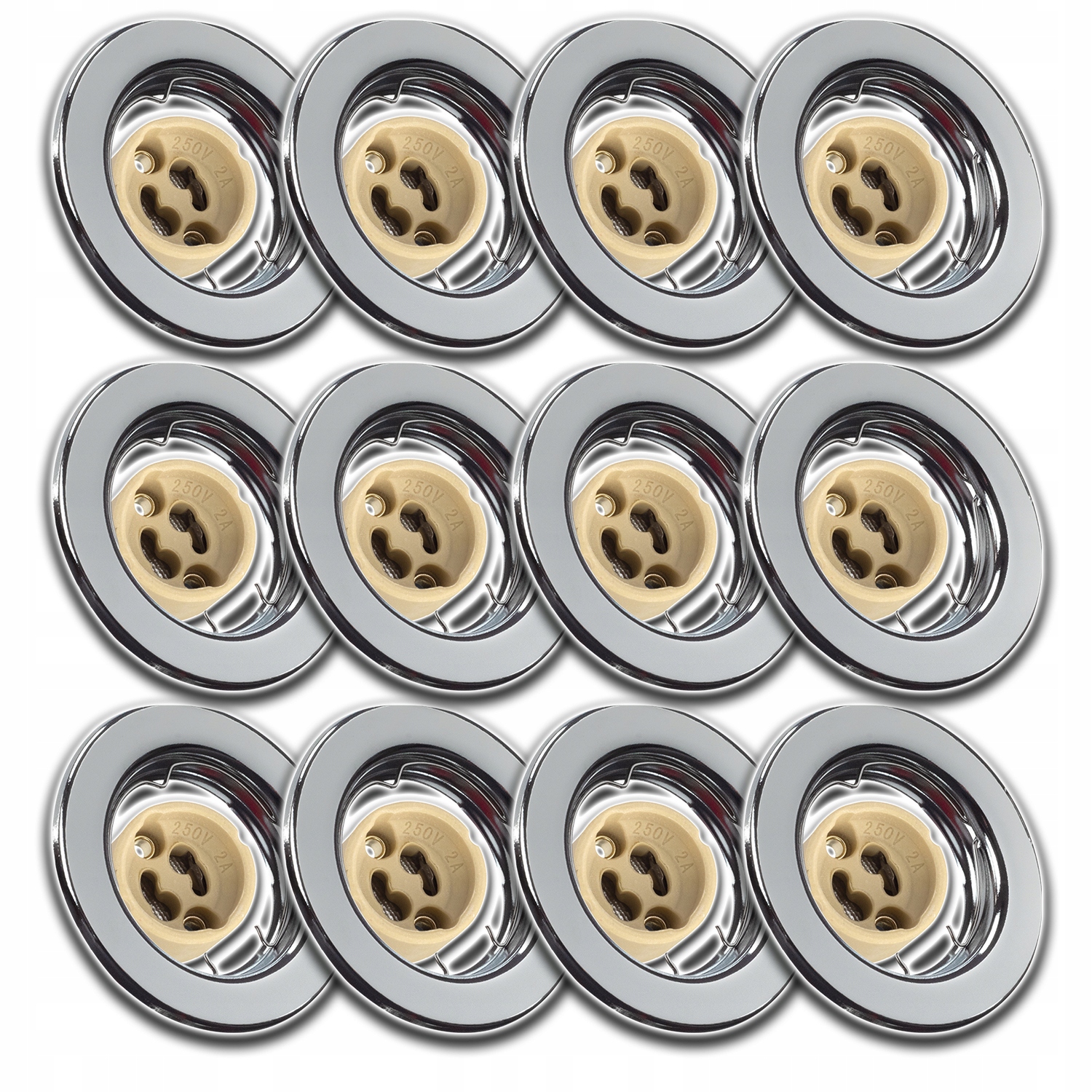 12 x Osvětlovací Sada Rámeček Stropní S Žárovkou Nw 4000 K 1,5W