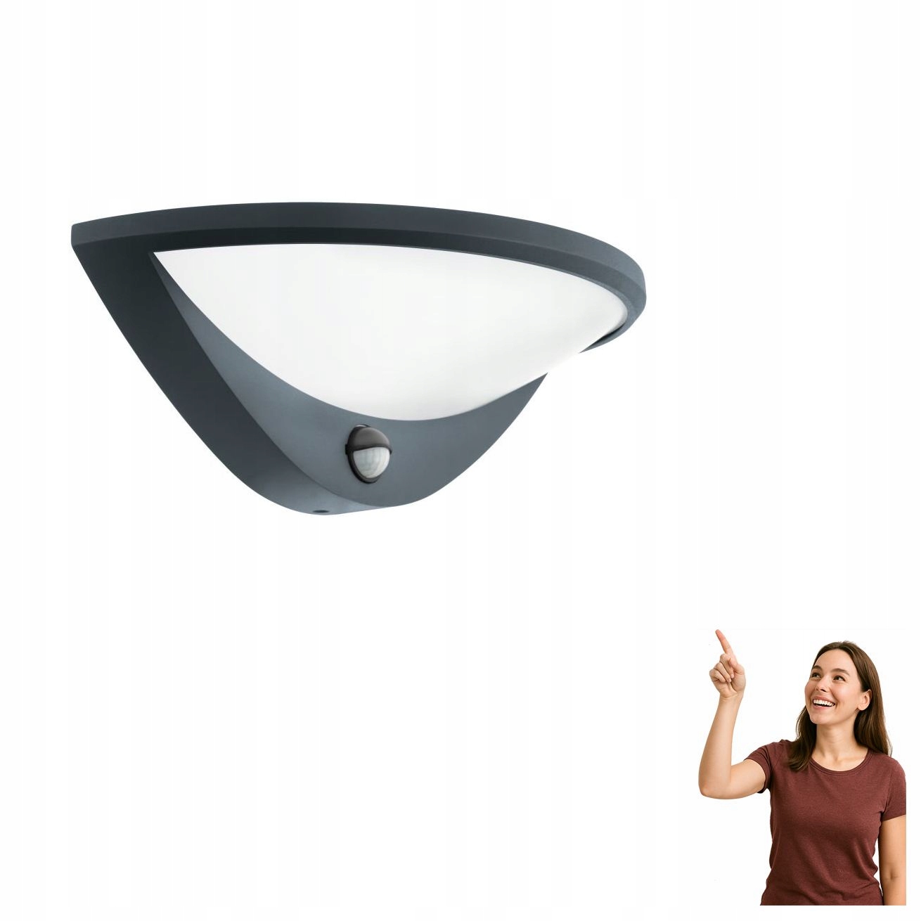 Nástenná Led lampa 9W so senzorom Belcreda 97312 Eglo
