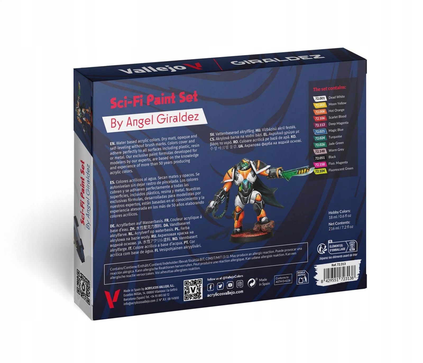 Vallejo: 72.313 Game Color Sada Barv Pro Sci-fi (12 X 18 ML)