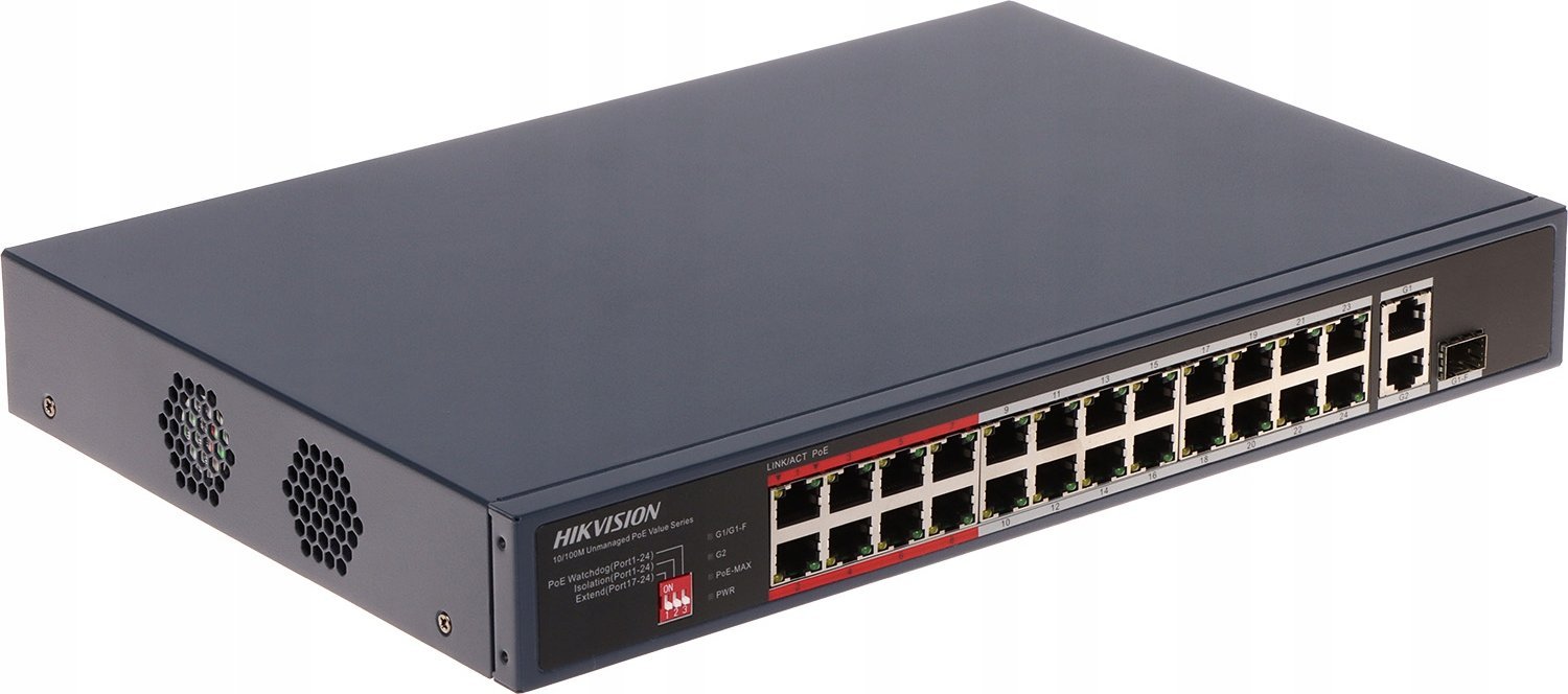 Hikvision Hikvision DS-3E0326P-E/M(C) 24 Port Fast Ethernet Unmanaged Poe