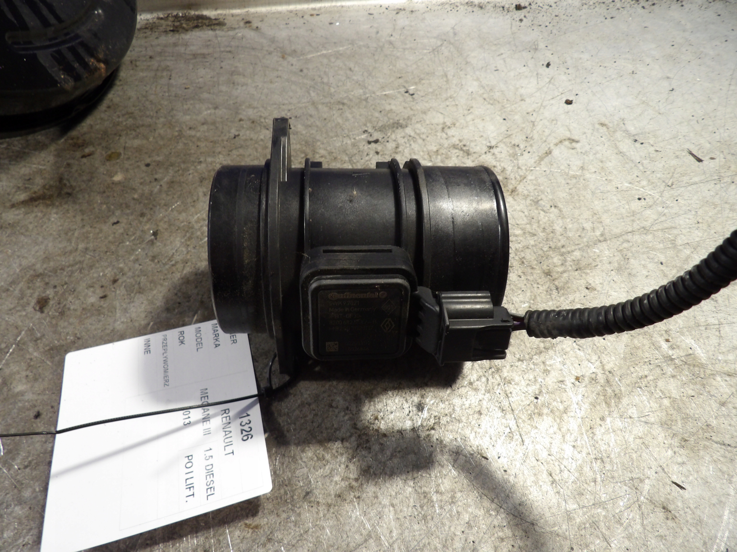 Renault Megane III flow meter 1,5D 5WK97021 8200682558