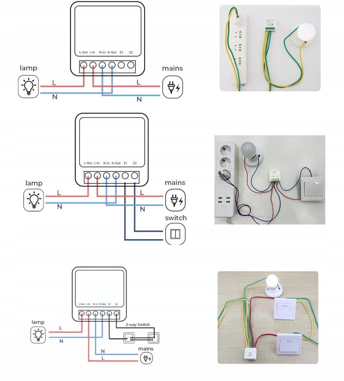 Przełącznik Tuya Smart Switch moduł WiFi 16A, programator czasowy Marka bez marki