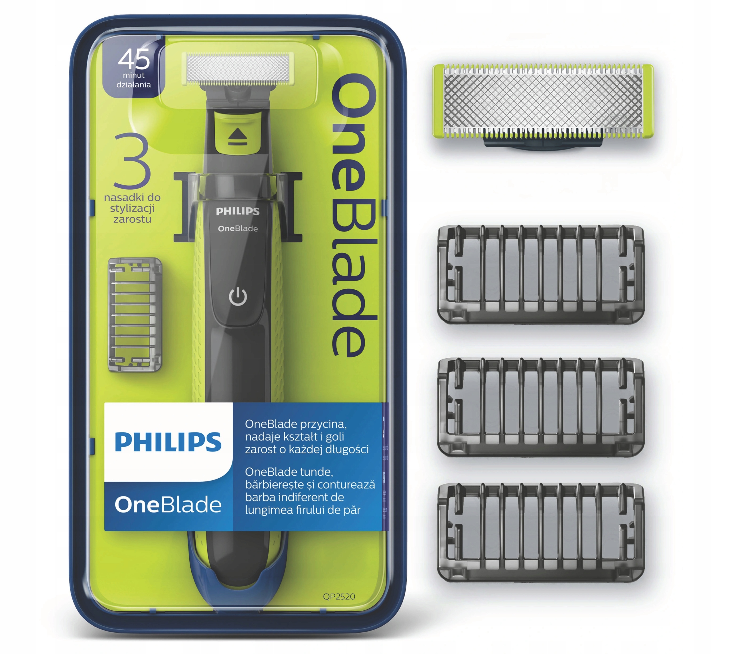Philips Oneblade QP2520/20 3 Nástavce (nyní QP2724/10)