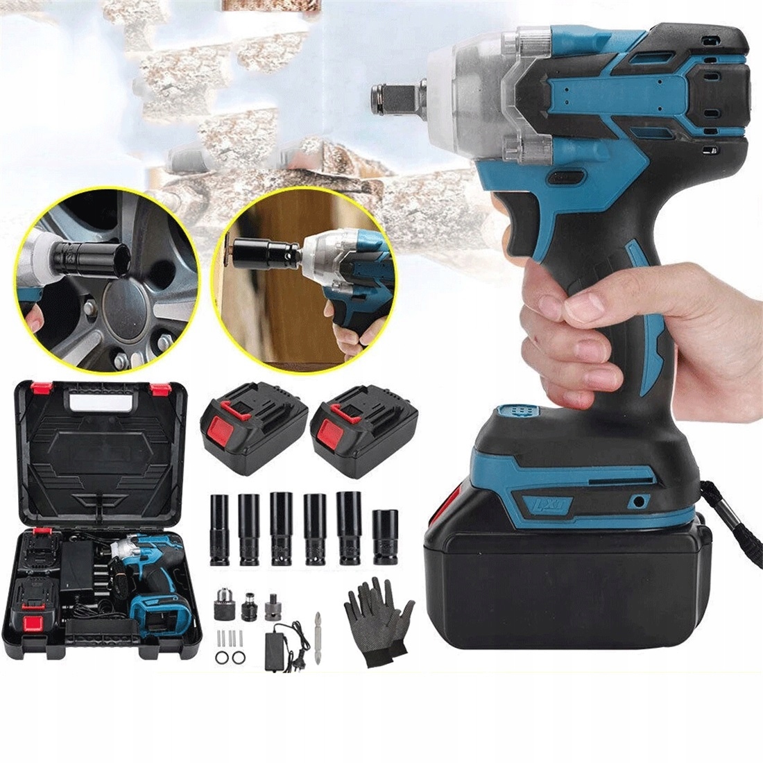 Rázový Uťahovák 650 N.m 21V Elektrický S Rýchlym Nabíjaním 1.5H