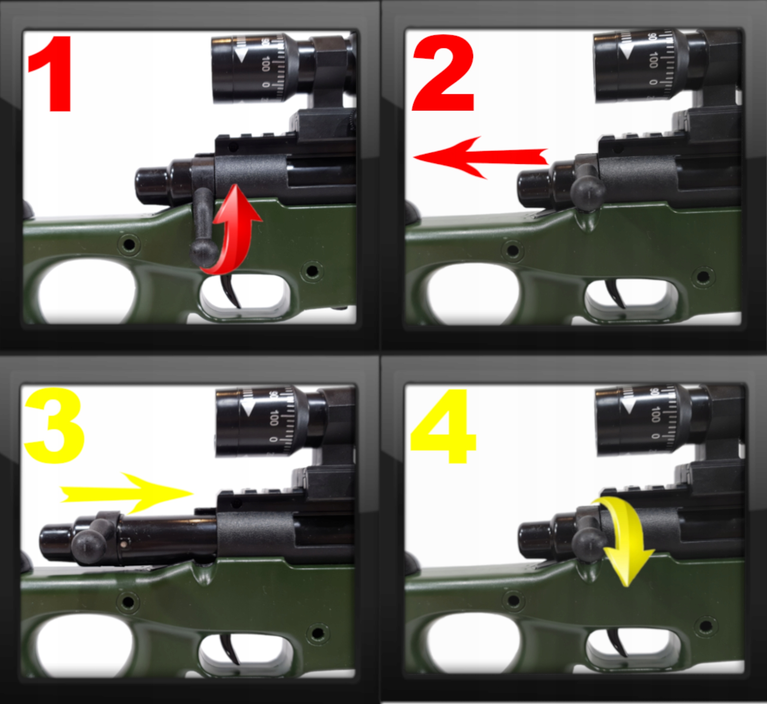 KARABIN SNAJPERSKI NA KULKI AWP Z LUNETĄ + LASER Marka inna