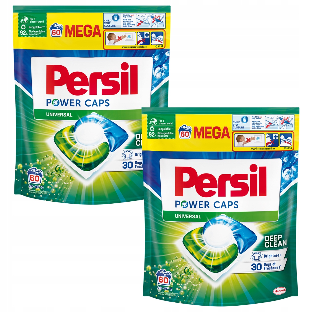 Levně Persil Power Caps Univerzální prací kapsle 2x 60 ks