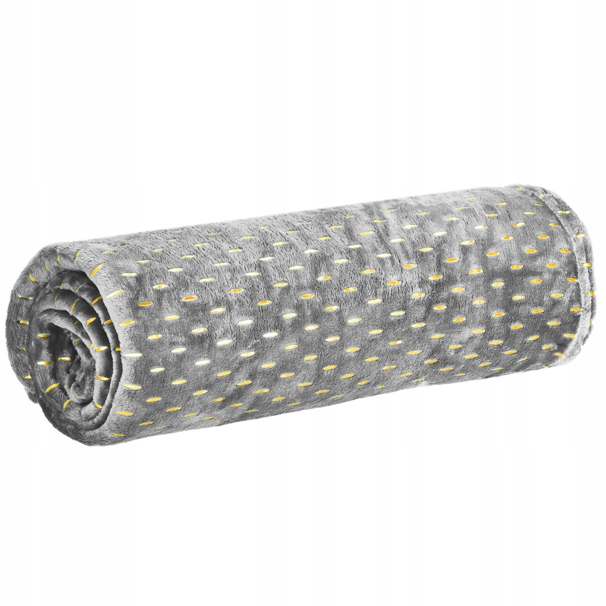 GRUBY KOC CIEPŁY narzuta dwustronna na łóżko kanapę 150x200 cm PLED MIĘKKI Kolor szary