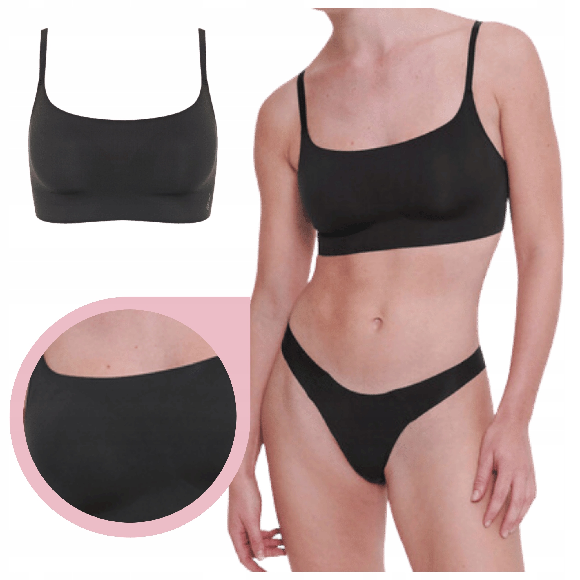 Sloggi Zero Feel2.0 Ultra Bra vyztužená podprsenka černá hladká L