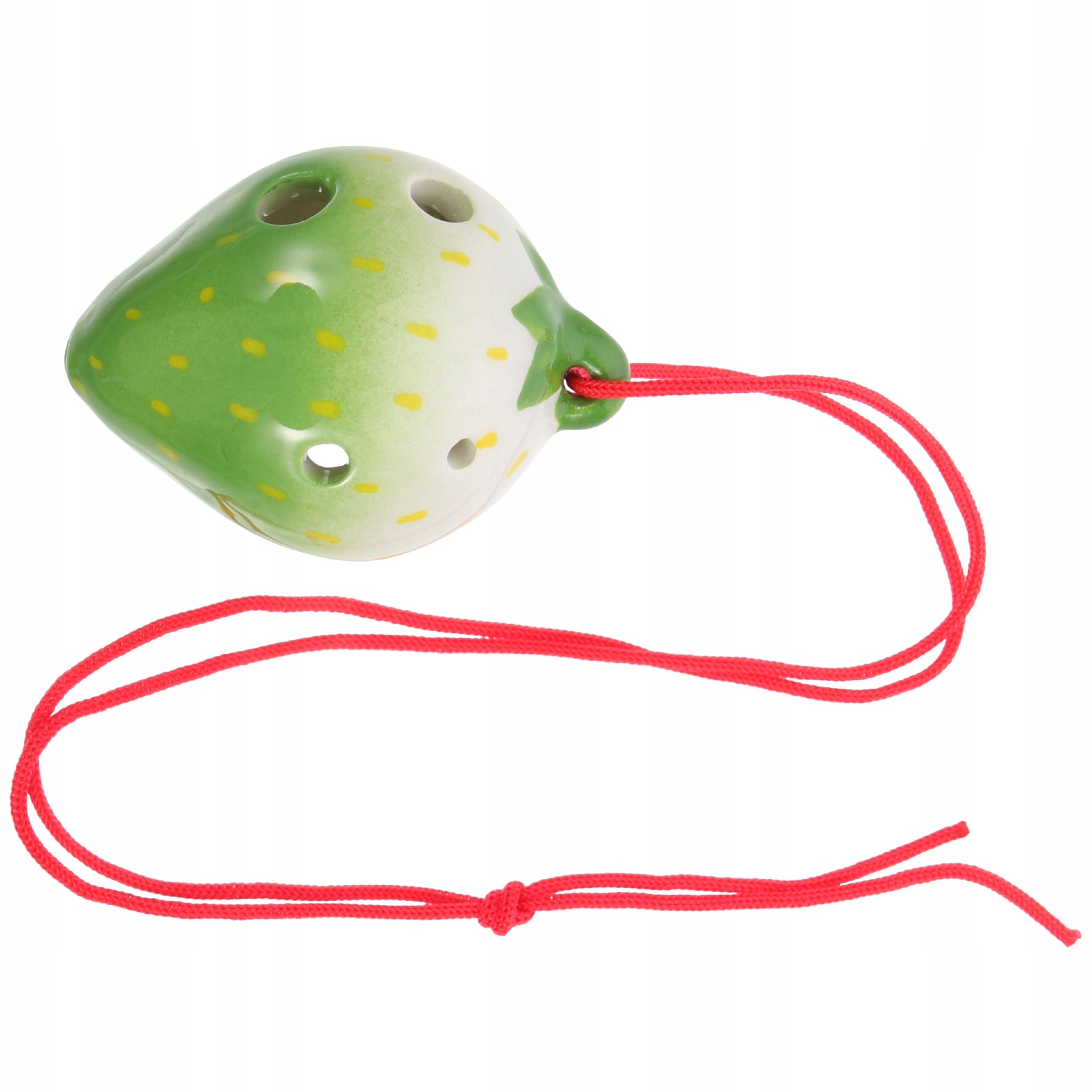 PRZENOŚNA OCARINA CERAMICZNA 6 OTWORÓW Z MOTYWEM TRUSKAWKI