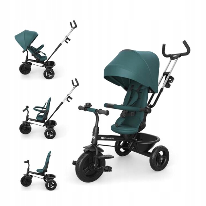 Rowerek Trójkołowy Kinderkraft Aston 2 Plus Dla Dziecka Wielofunkcyjny 1+