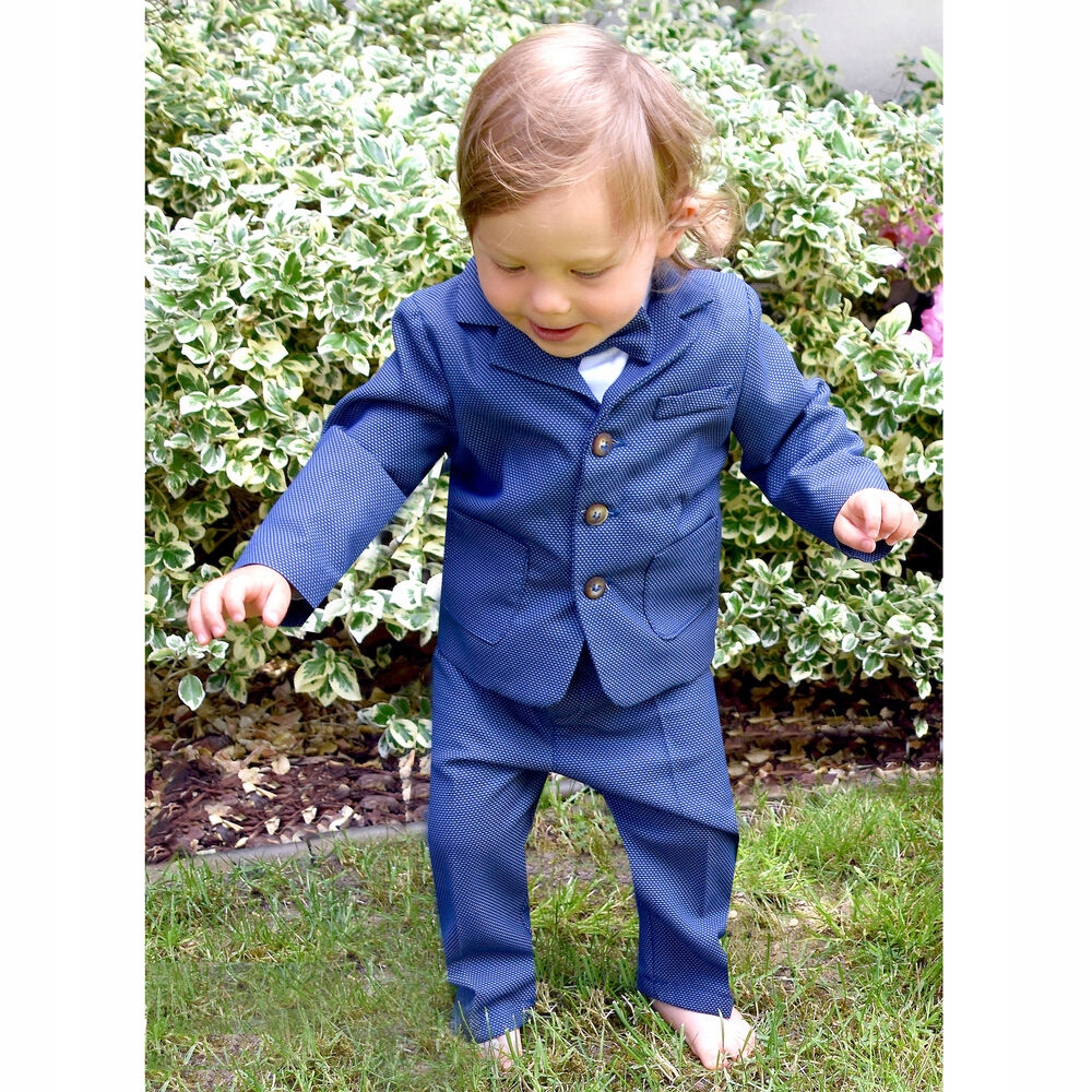 Garnitur Chłopięcy Granatowy do Chrztu Christopher rozmiar 74 Stan opakowania oryginalne