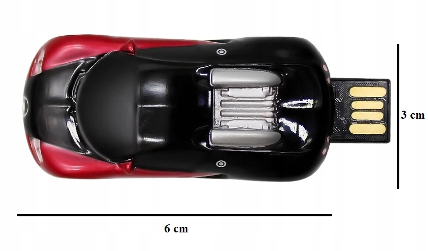 PENDRIVE USB 64 GB BUGATTI SAMOCHÓD CZARNY AUTO Marka inna