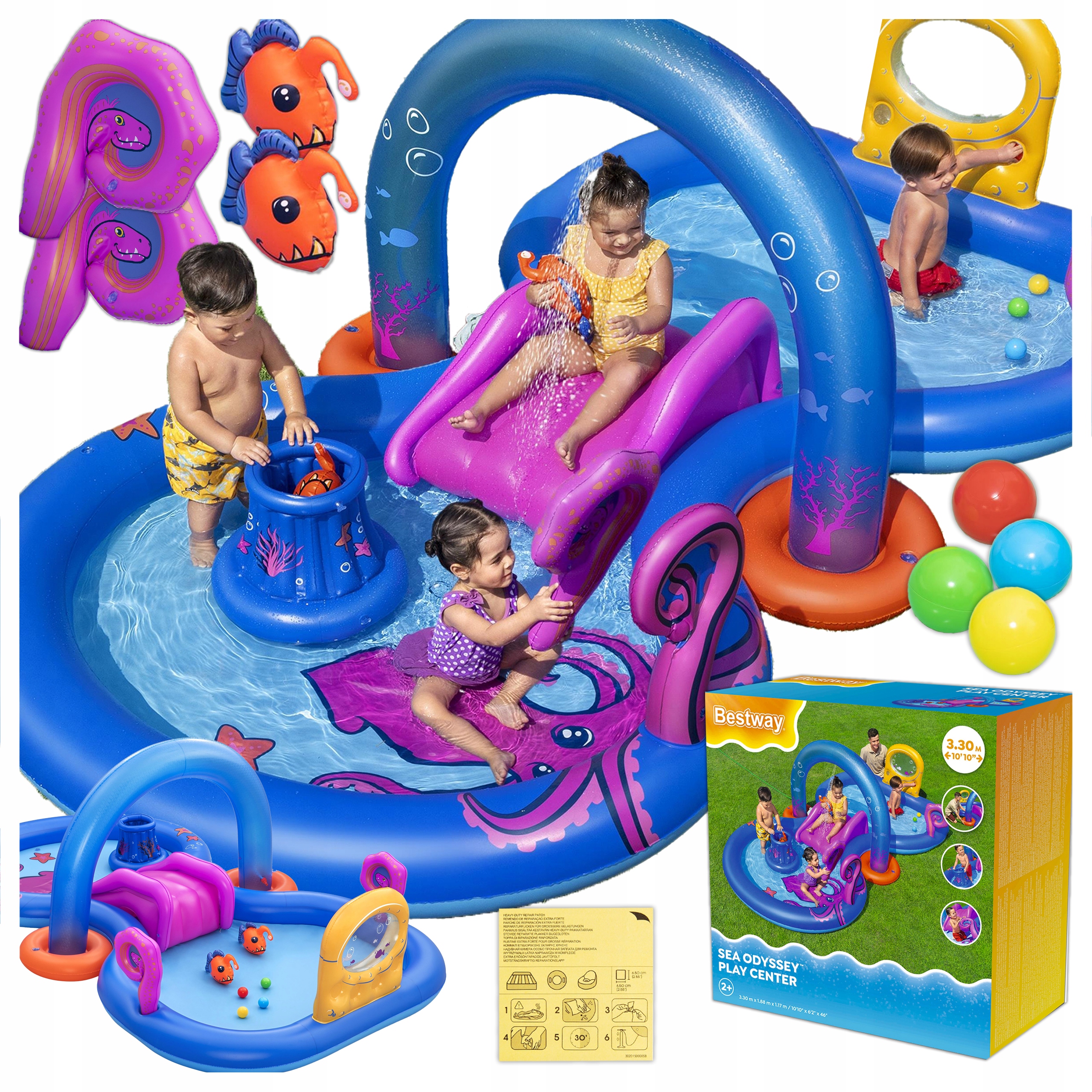 Vodné detské ihrisko Nafukovacia záhradná šmýkačka Bestway53167