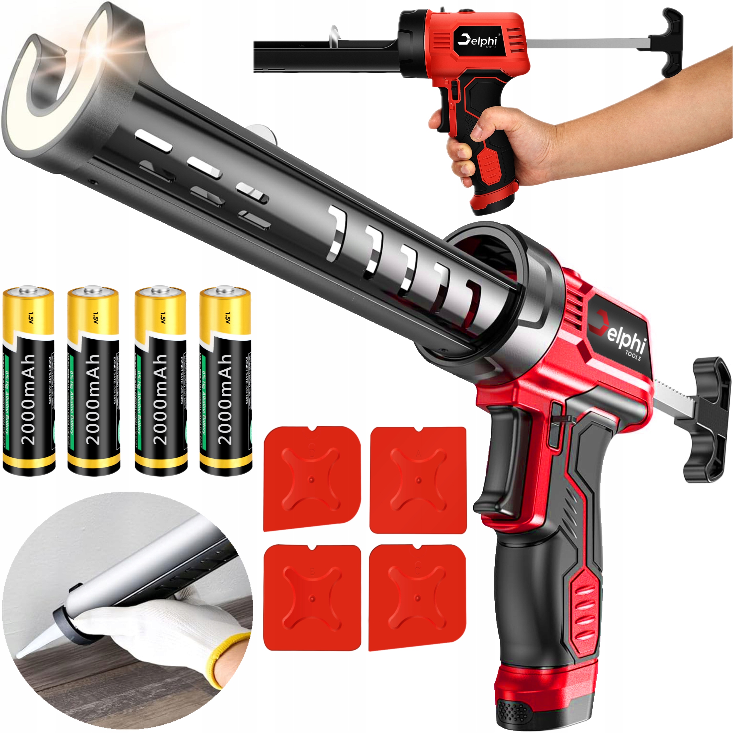 Vytlačovač Pistole Na Silikonové Lepidlo, Automatický Akumulátorový Led