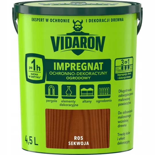 Vidaron Impregnat Ogrodowy 4,5L Sekwoja