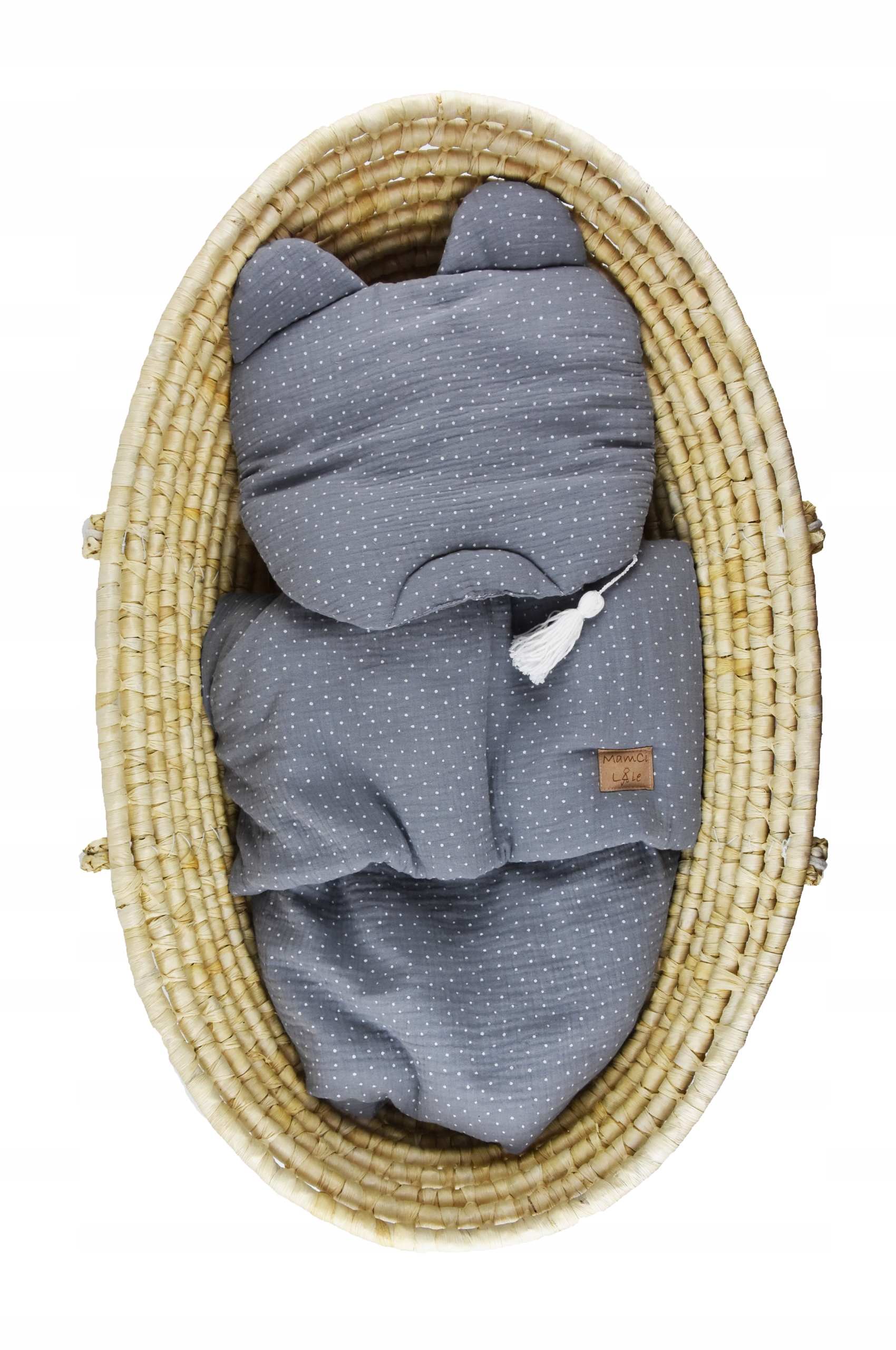 POŚCIEL DZIECIĘCA Z WYPEŁNIENIEM MUŚLIN 75x50 cm