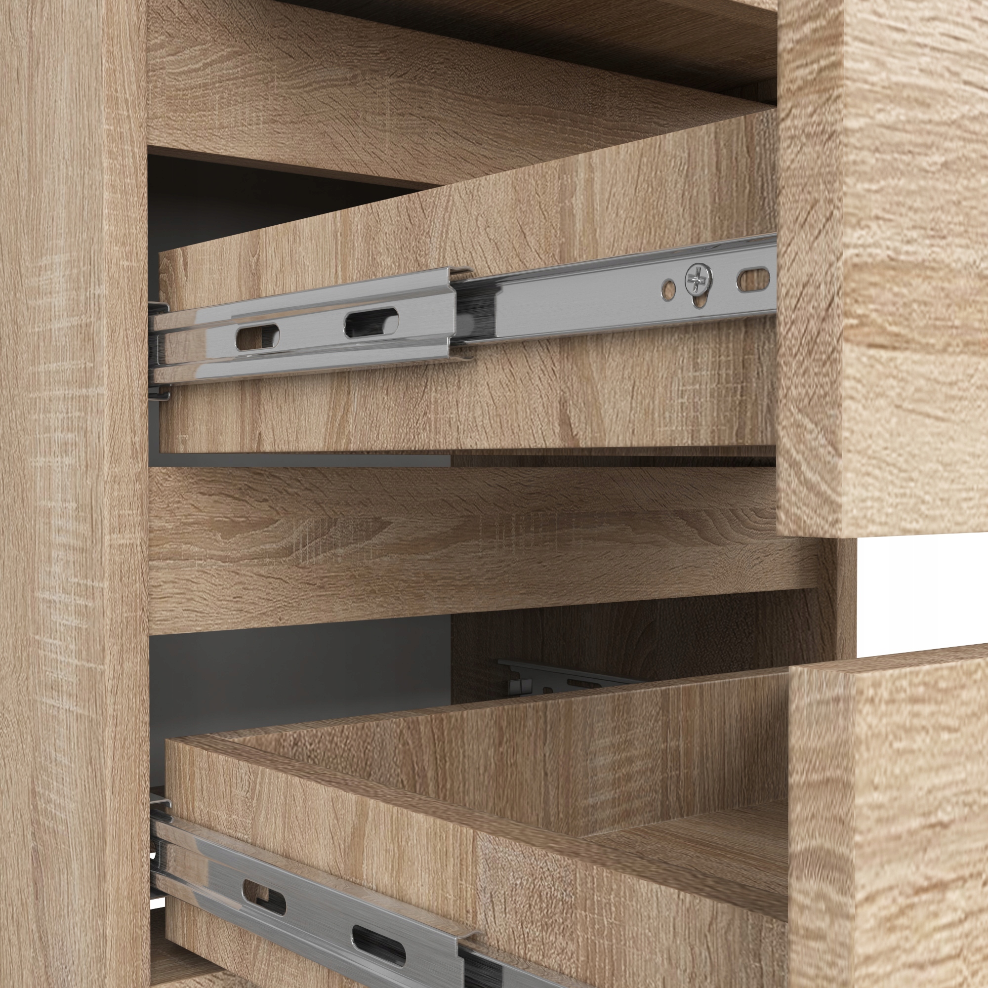 Wąska szafka nocna sonoma z 3 szufladami 40 cm Kod producenta KOMMCL340SONPK