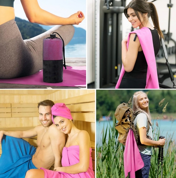 RĘCZNIK Z MIKROFIBRY SZYBKOSCHNĄCY MIĘKKI SIŁOWNIA PLAŻA BASEN 180x90 cm Marka inna marka