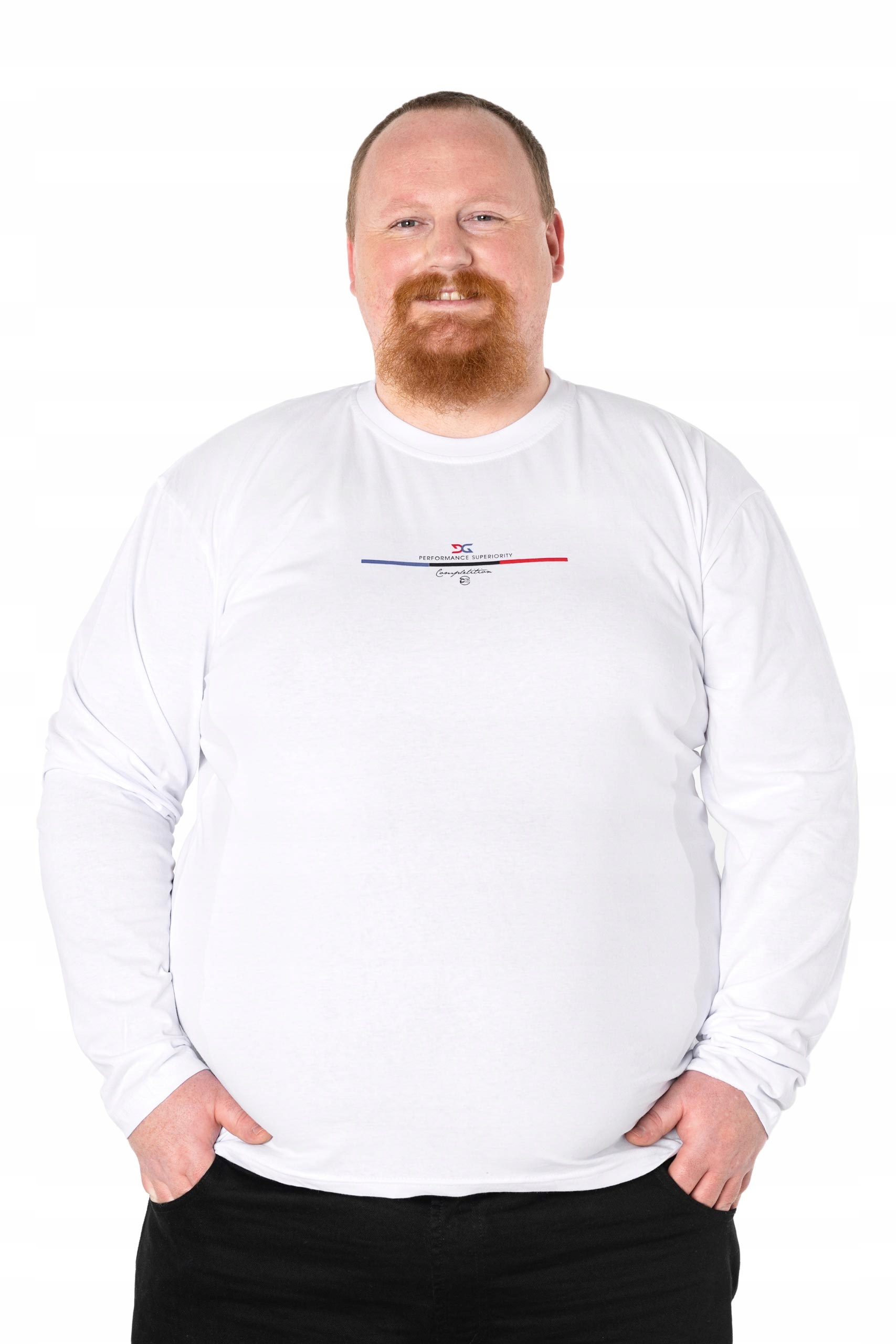 

Duża Koszulka Męska z Długim Rękawem 562-05 r 5XL