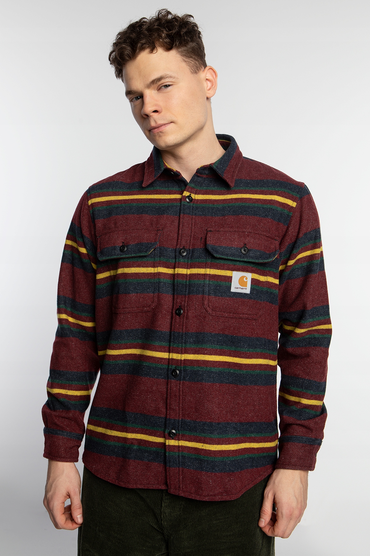 Pánská flanelová košile Carhartt Wip Oregon Shirt Jacket I032272-1PHXX XL