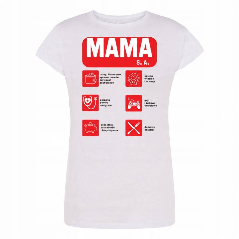 

Koszulka na Dzień Matki - Mama S.a. biała 2XL