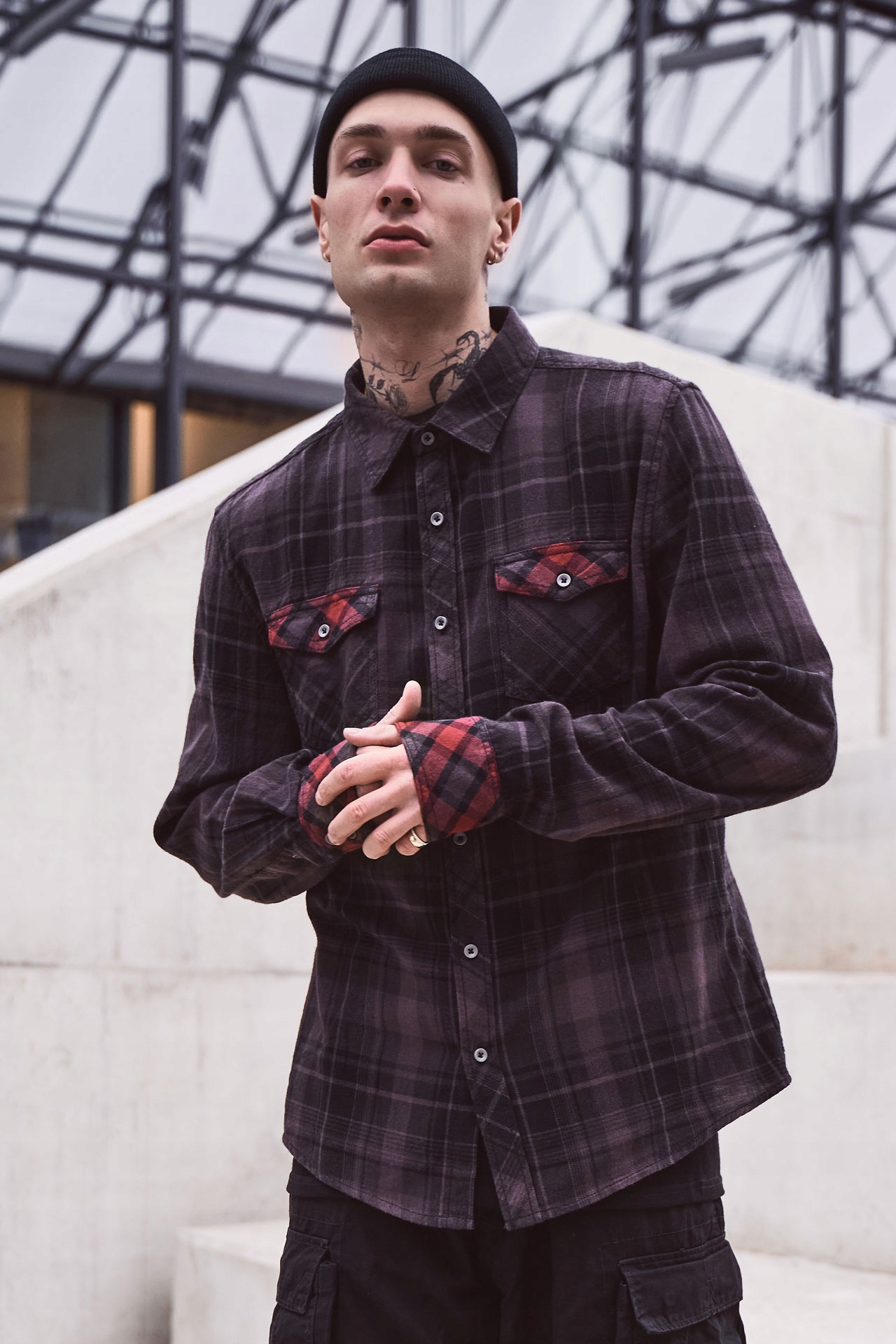 Koszula Brandit Duncan brown/black M Model DUNCAN