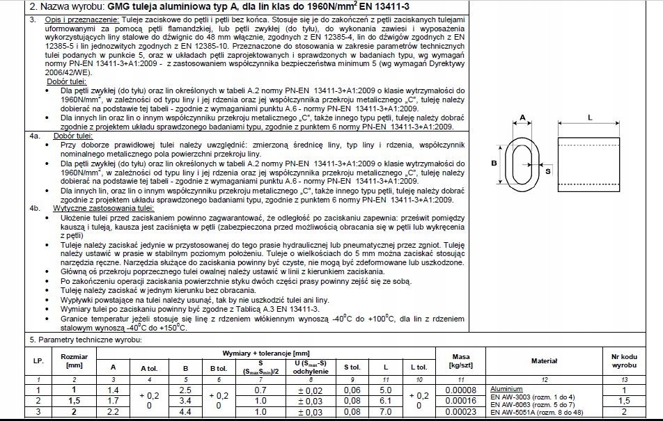 HLINÍKOVÁ UPÍNACIA OBJÍMKA PRE LANÁ 2MM