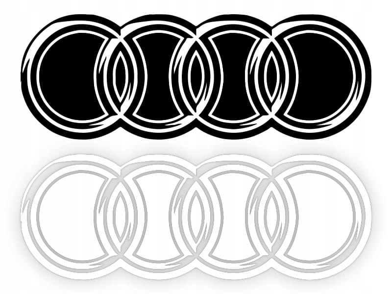 Naklejka AUDI Logo W05 na samochód na auto KOLOR