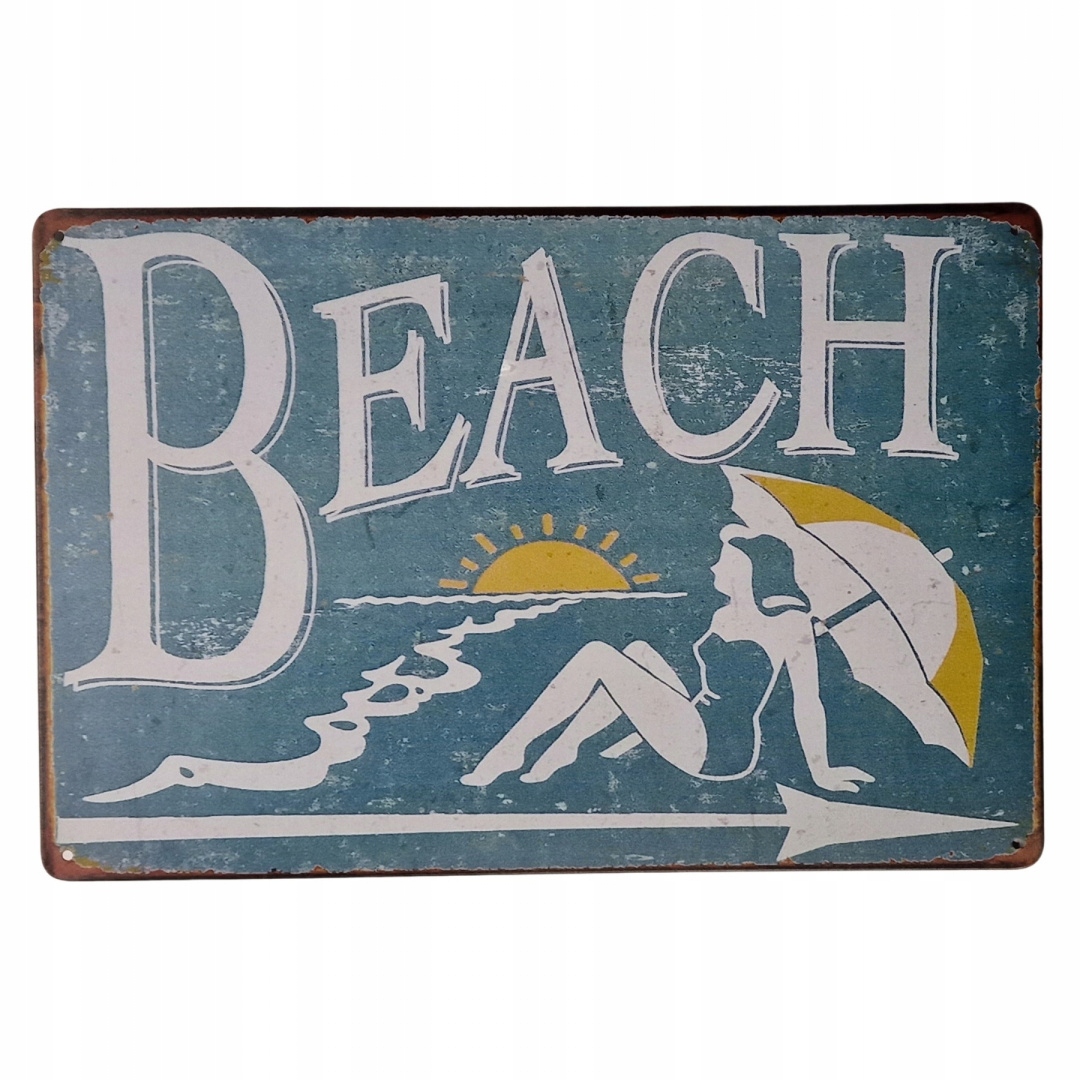 

Tabliczka Ozdobna Blacha Vintage Retro Beach