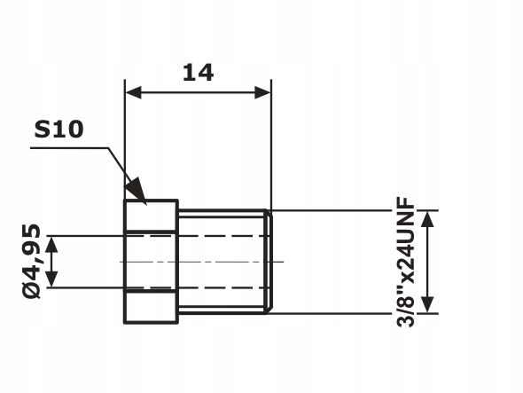 KOŃCÓWKA PRZEW. HAMULCOWEGO 3/8"x24UNF [K.41] Producent części Spyra