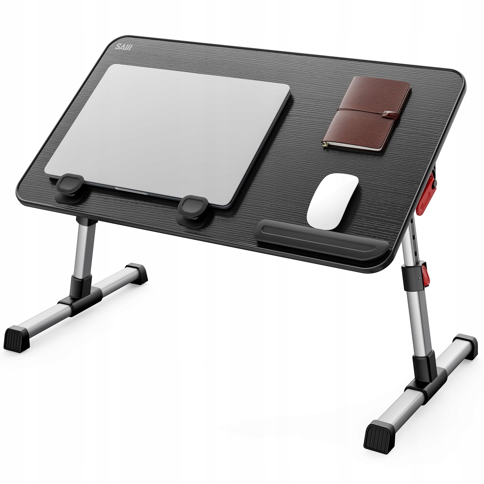 SAIJI Składany Regulowany Stolik Podstawka Pod Laptopa 16x33cm Czarny — miniatura 7