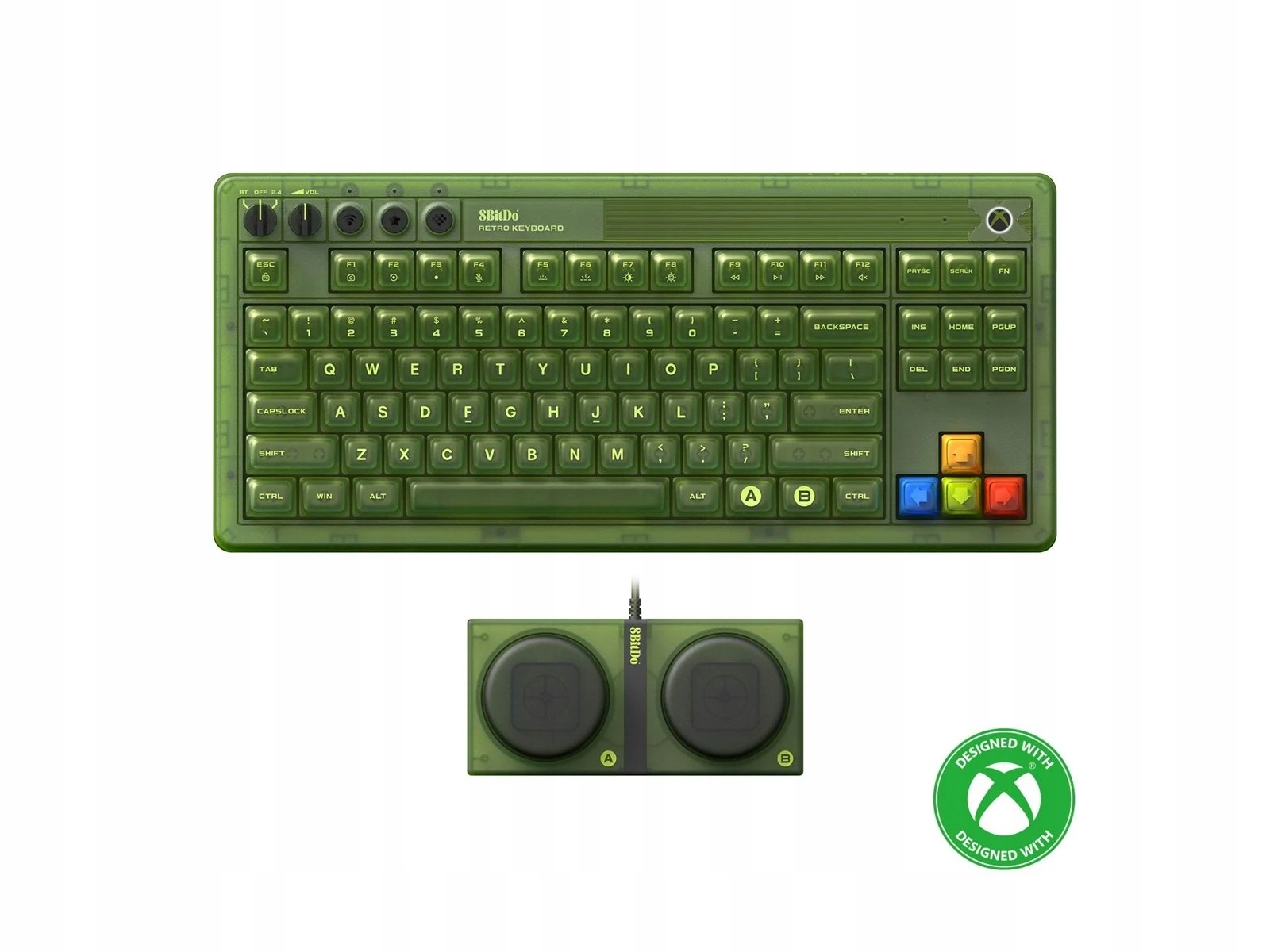 8Bitdo Retro 87 Mechanická klávesnice s Rgb podsvícením pro Xbox ed.