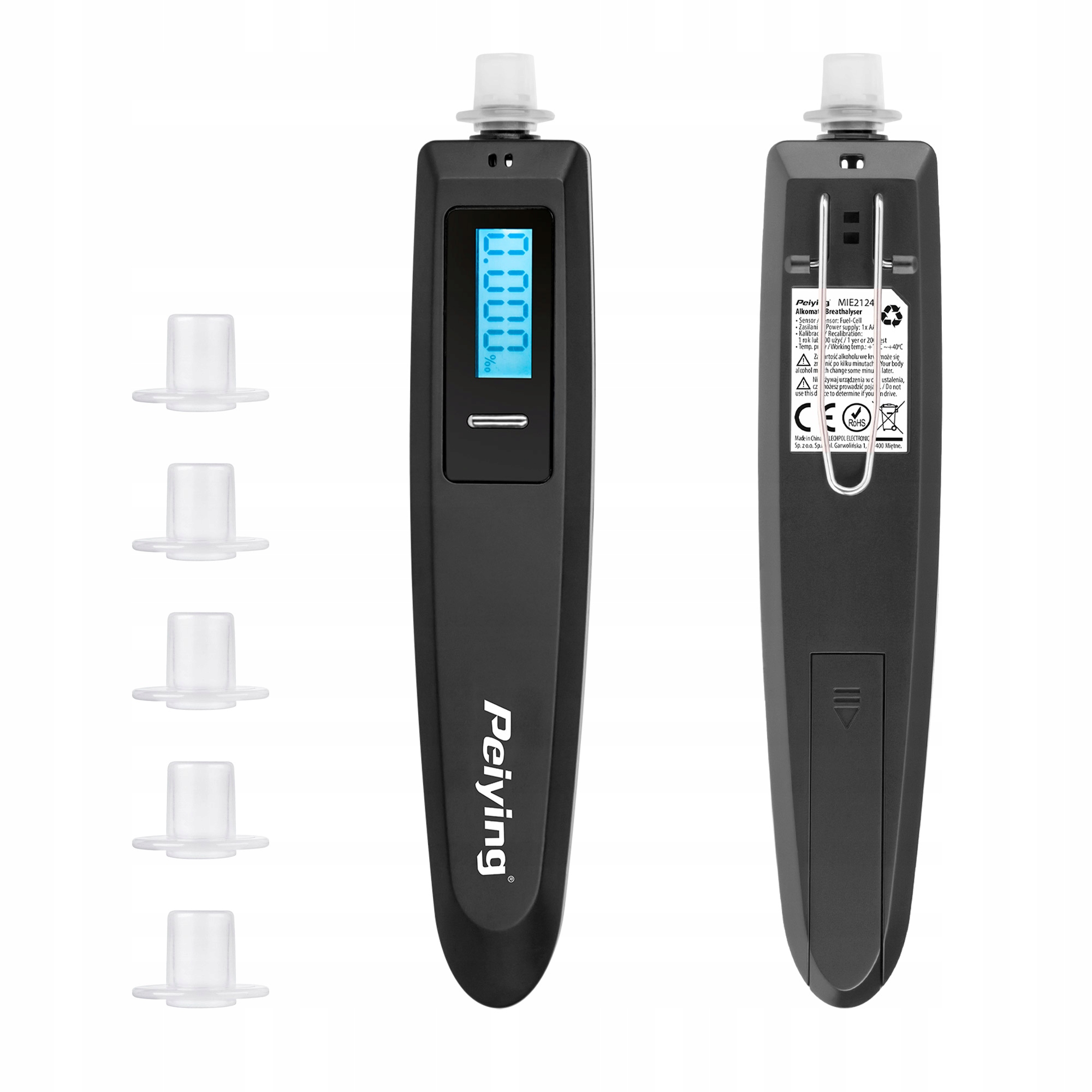 Alkohol Tester Peiying AT551 náustky kalibrácia 24 m