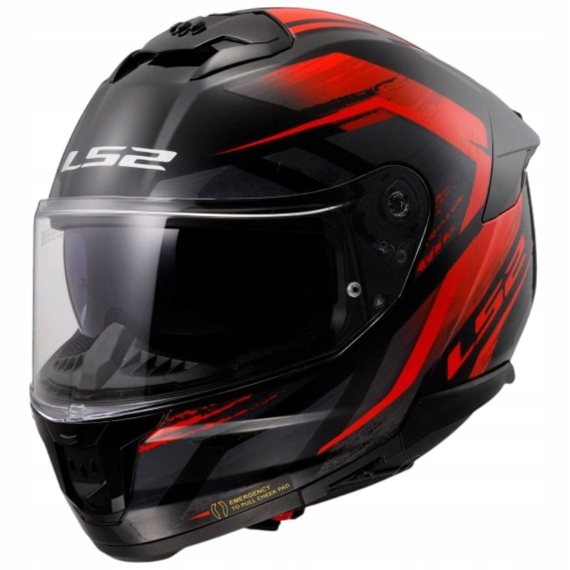 Motocyklová Prilba LS2 FF808 Stream II Fury Black RED-06 XL