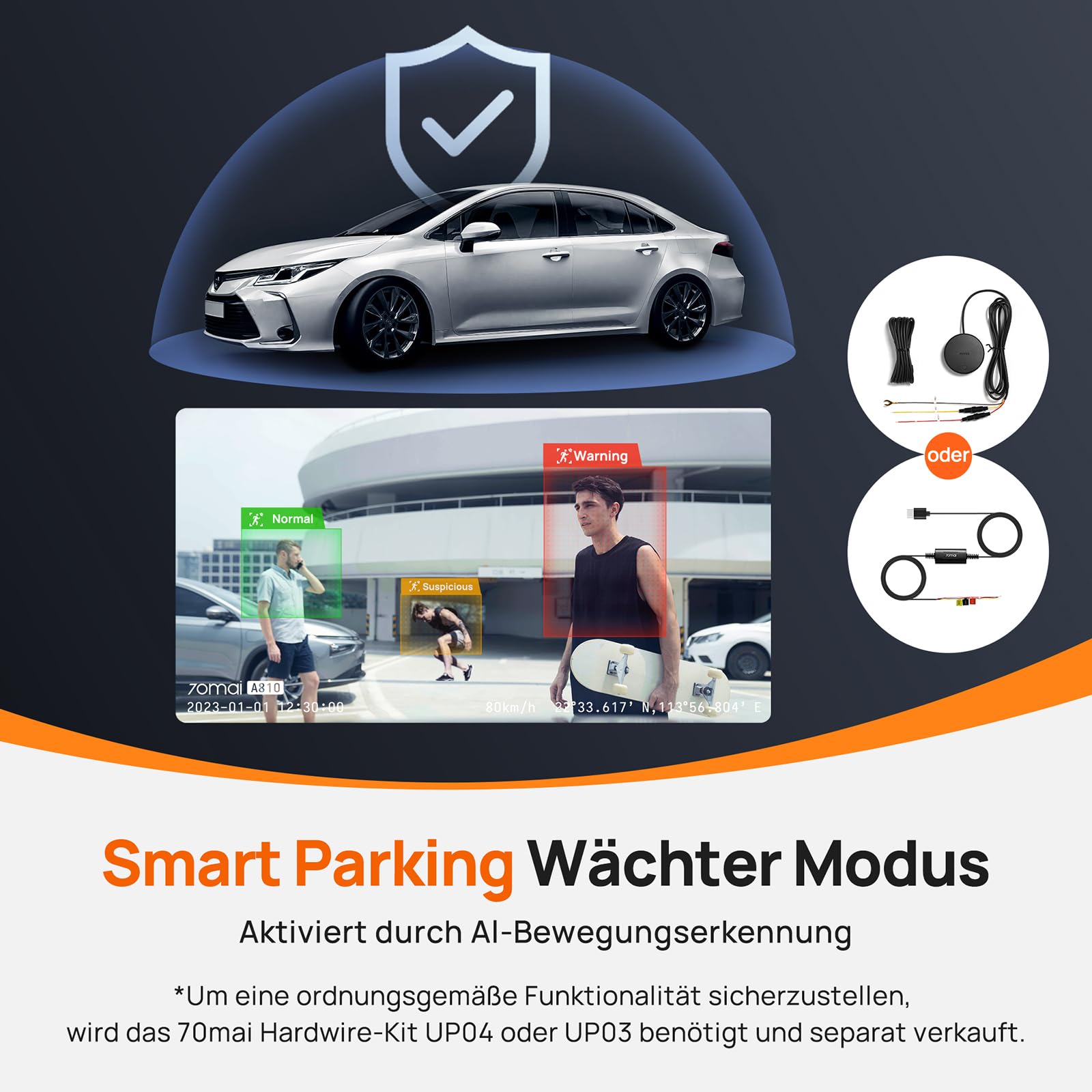 70MAI Kamera Samochodowa 4K HDR Dualna 128GB Sony STARVIS GPS WiFi ADAS — miniatura 5