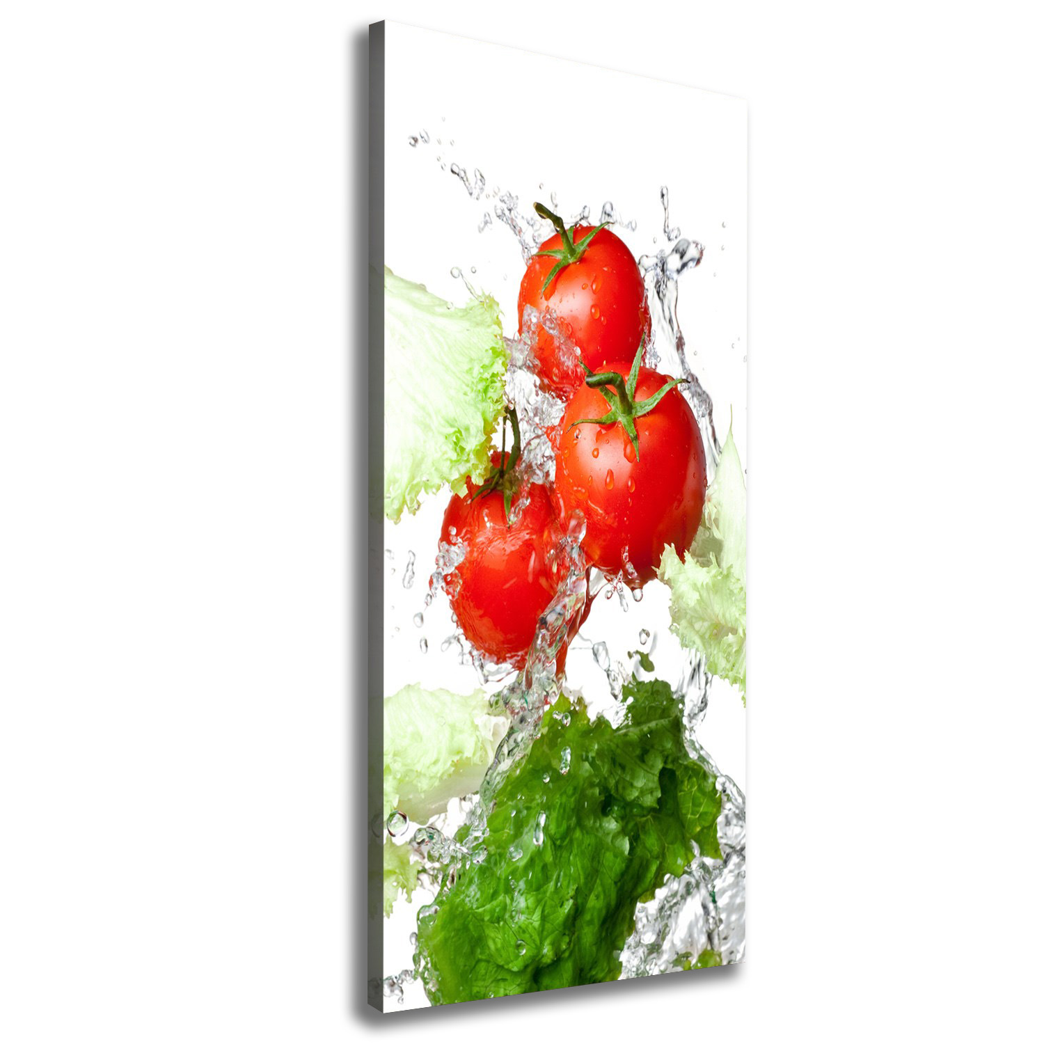 

Foto obraz na płótnie Pomidory i sałata 50x125 cm
