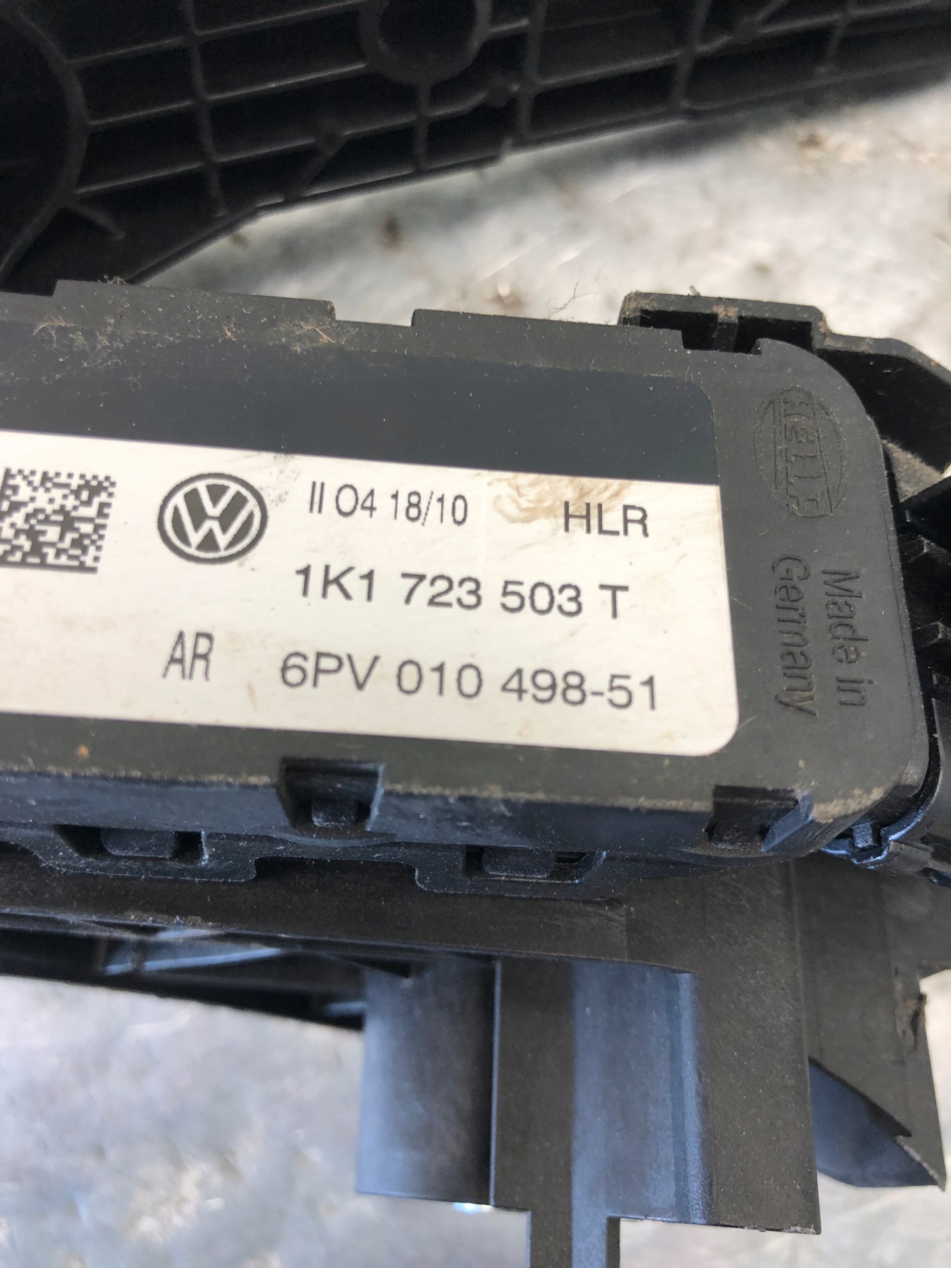 accelerator pedal potentiometer VW GOLF VI 1K1723503T