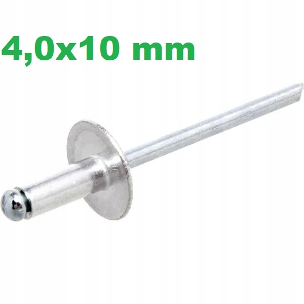 

Nit zrywalny alu z dużym łbem 4,0x10mm 50 sztuk