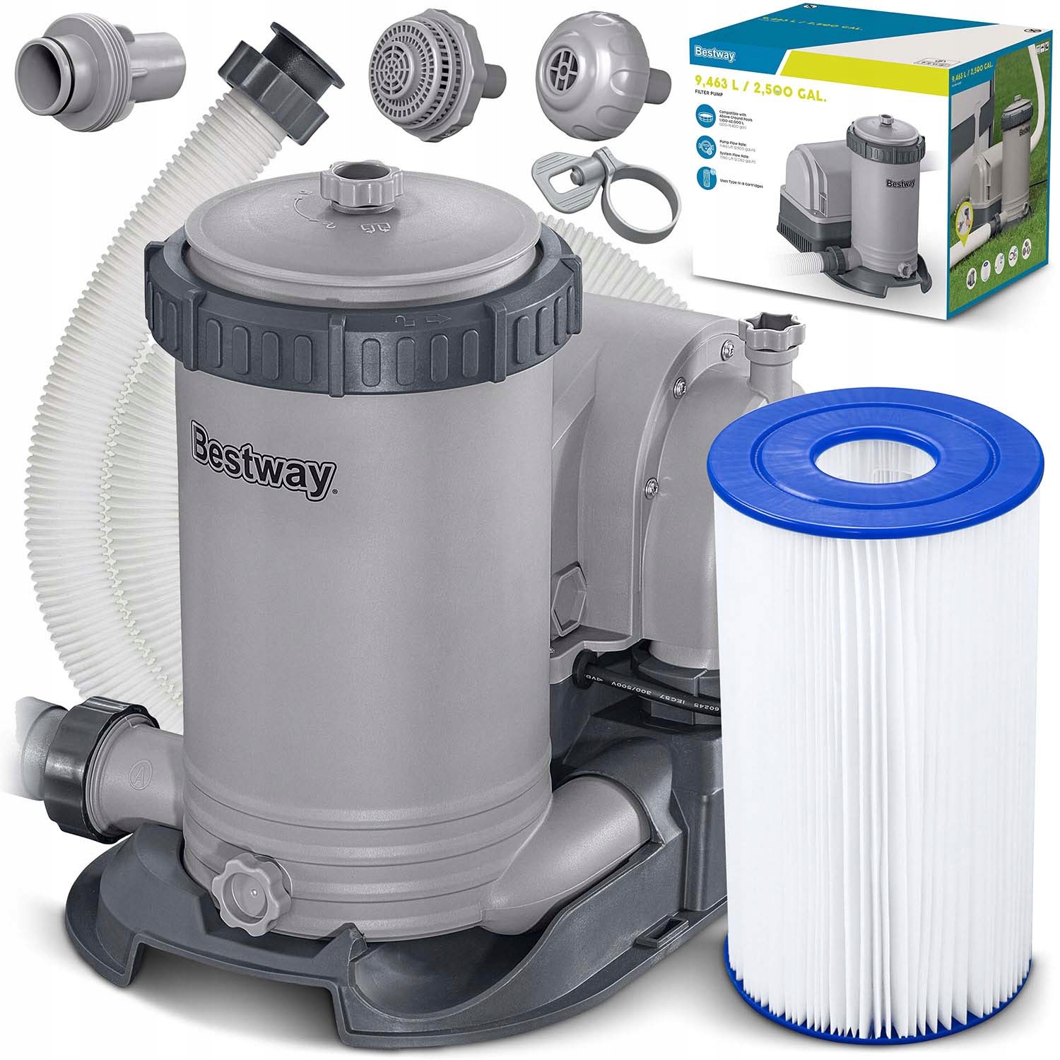 Filtrační Čerpadlo Do Bazénu S Kartušovým Filtrem 9463 L/h Bestway