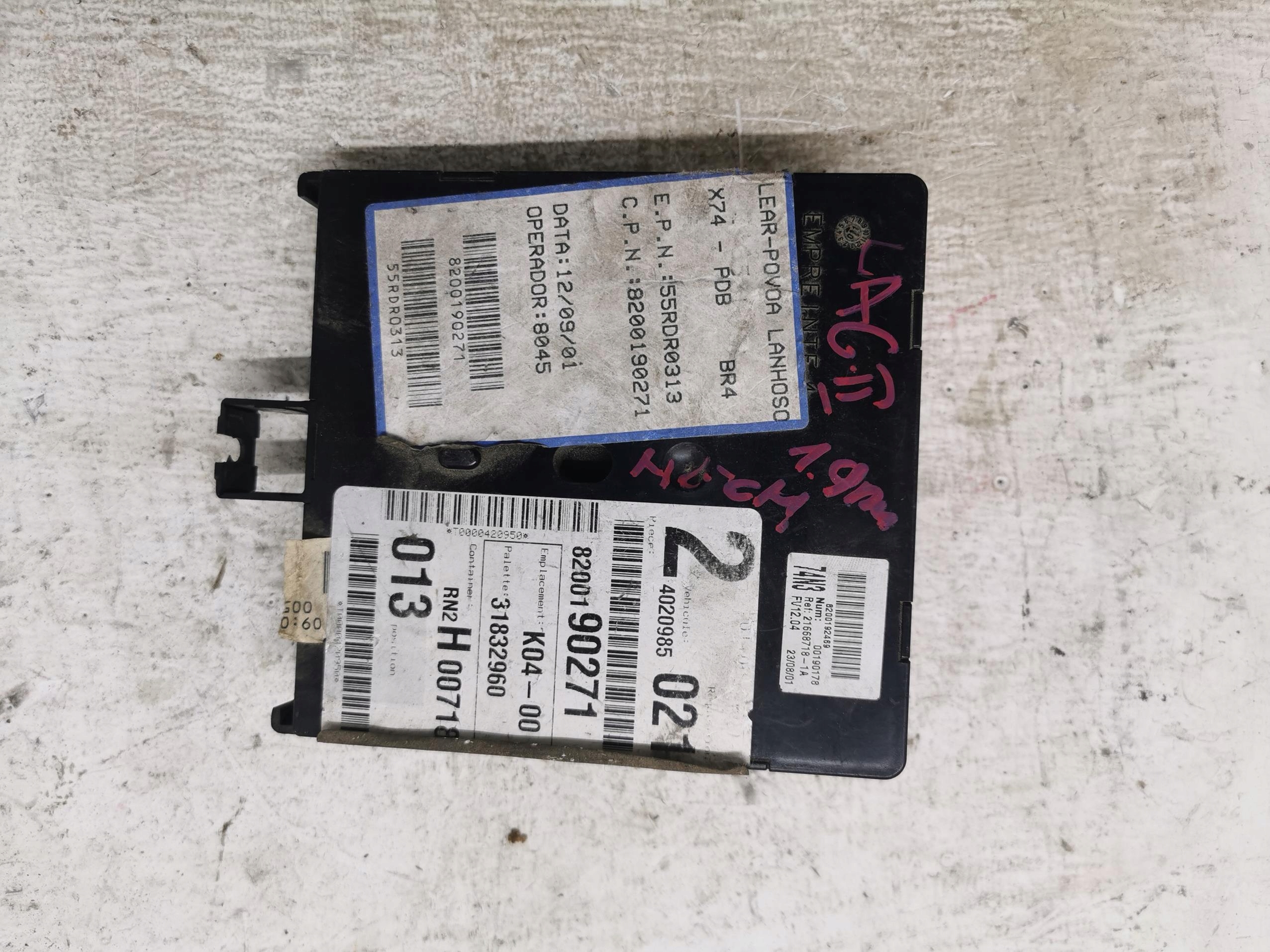 module control unit BSI RENAULT LAGUNA II 1.9DCI 01-07