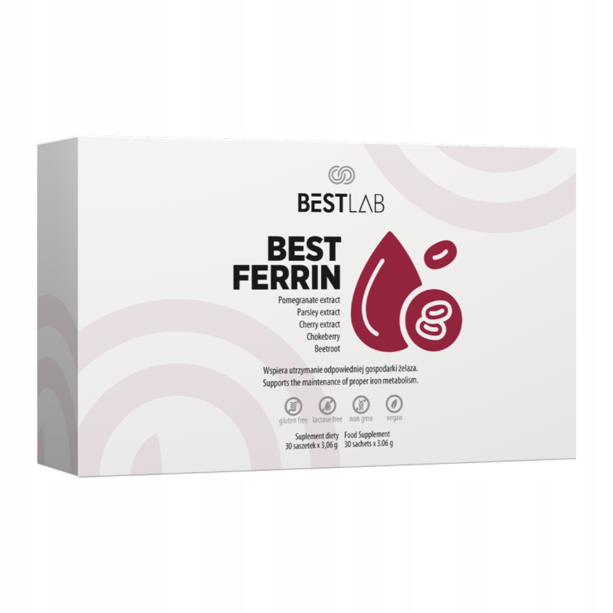 Best Lab BestFerrin 30 sáčků – podpora hladiny feritinu