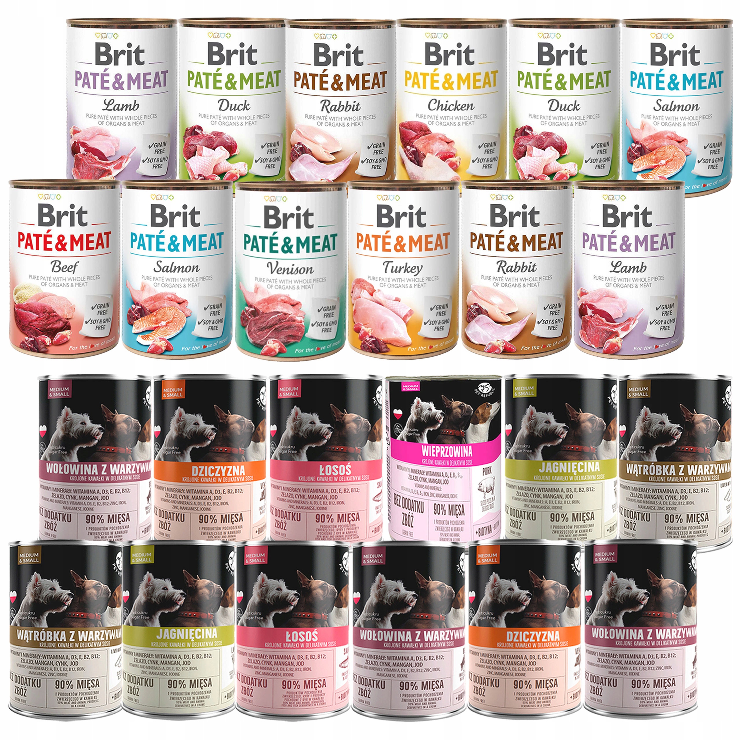 Levně Brit Pate & Meat Pet Republic Mix Chutí krmivo pro psy mokré 24 x 400 g