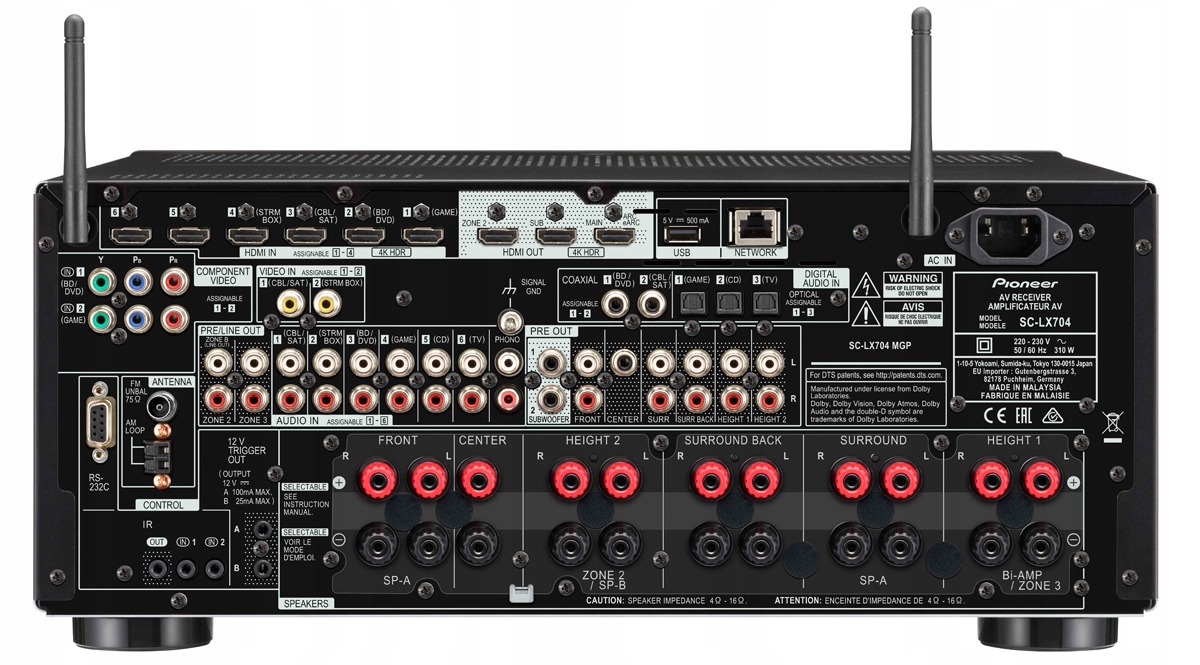 Amplituner Pioneer SC-LX704 9.2 czarny Kod producenta SC-LX704B