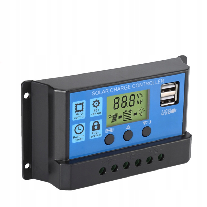 

Regulator Ładowania 20A Kontroler Solarny 12V 24V