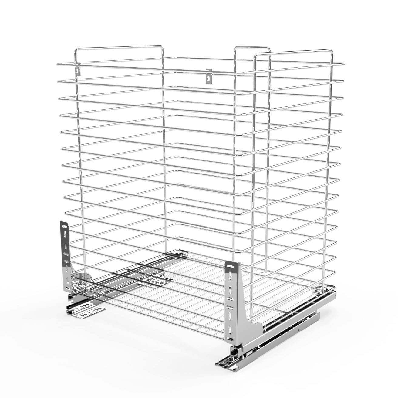 Cargo koš na prádlo pro mělké skříně, W-50 cm, plný výsuv, samodotah