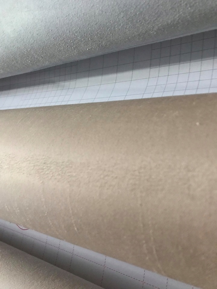 FOLIA ZAMSZ FLOK BEŻ TANIO 142X50CM HIT