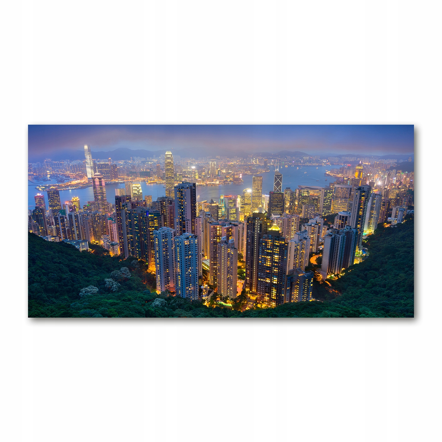 

Foto-obraz akryl Hongkong nocą zdjęcie 140x70 cm