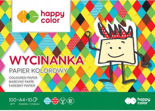 

Blok kolorowy A4 Happy Color Wycinanka, 10 ark