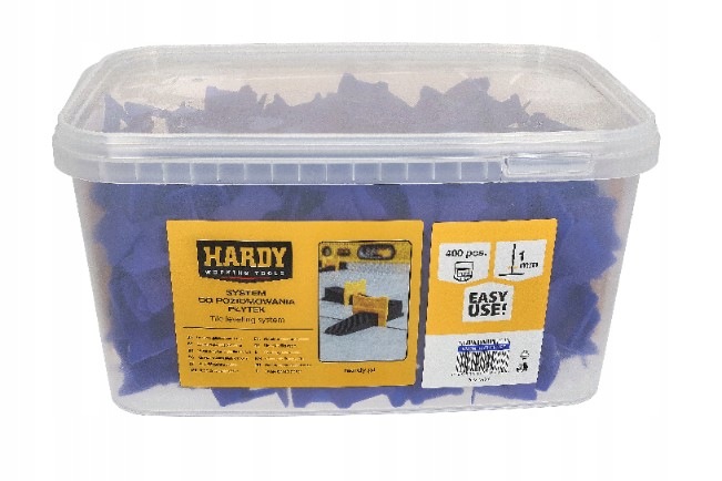 Klipsy pro vyrovnávací systém Hardy 1 mm 400 kusů