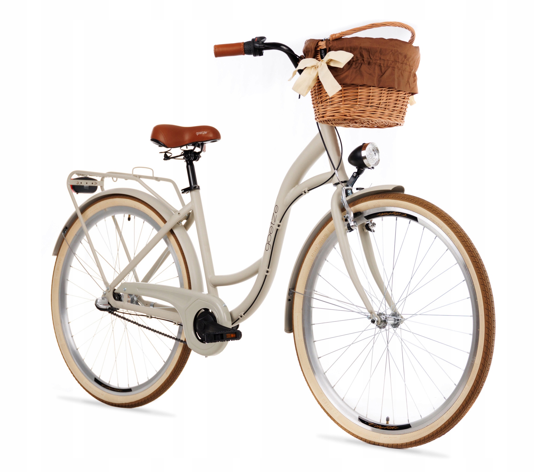 Rower miejski Goetze 28 3b ALU+kosz Lekka Damka